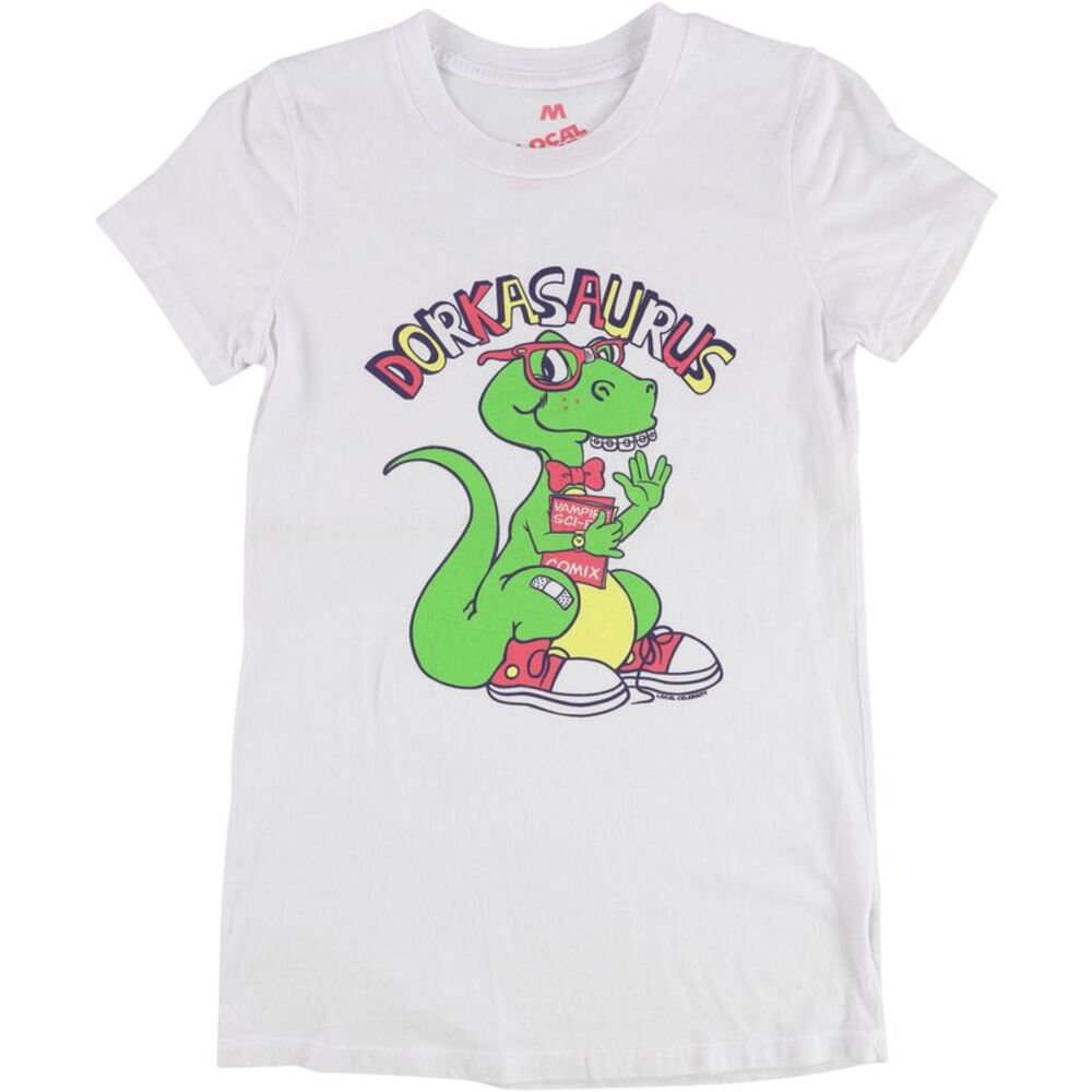 Local Celebrity Womens Dorkasaurus Graphic T-Shirt, NWT
